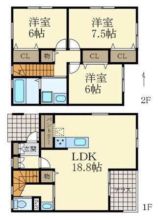 Cube7 G棟の物件間取画像